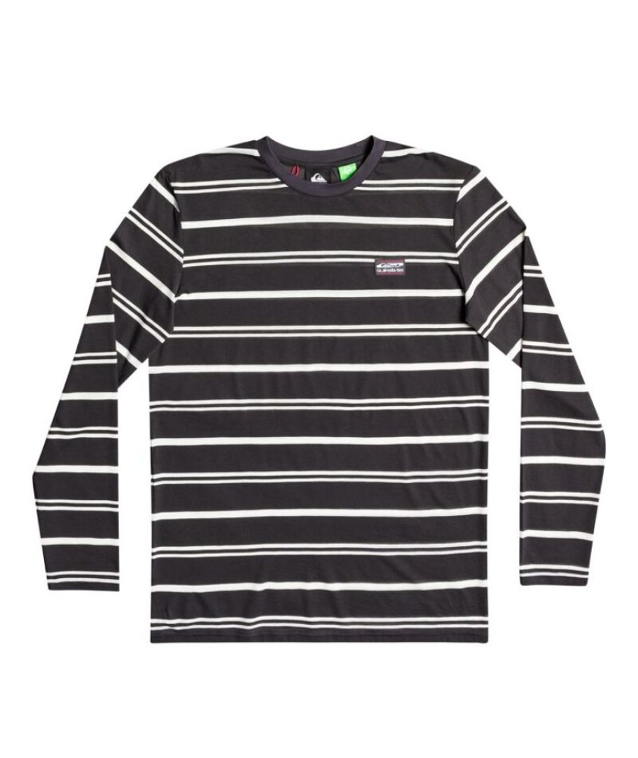 Homme quiksilver Vetements | Eqykt04193-Kta3 - Stripe Runner Ls Tee Noir