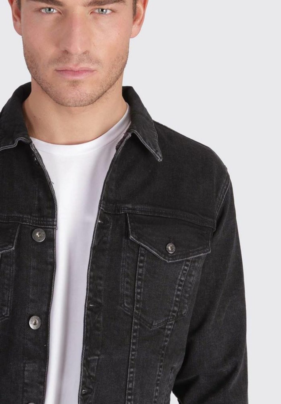 Homme kaporal Manteaux & Vestes | Veste En Jean, Coupe Slim Noir