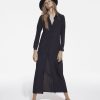 Femme the kooples Robes & Jupes | Robe En Soie Cdc Noir