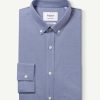 Homme figaret Chemises | Chemise Classique En Popeline Faux-Uni Marine Bleu