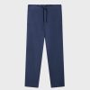 Homme figaret Pantalons | Pantalon Curtis Elastique En Coton Et Lin Bleu