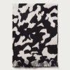 Femme eric bompard Echarpes & Foulards | Etole Imprime Camouflage 180 Cm X 85 Cm - Accessoires Noir