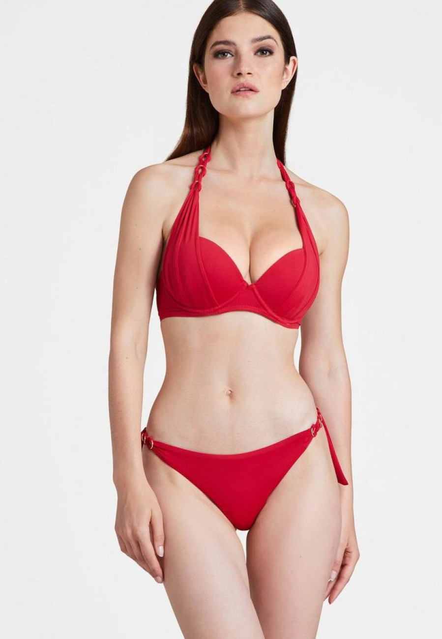 Femme aubade Culottes | Culotte De Maillot De Bain Mini-Coeur Ocean Cruise Rouge