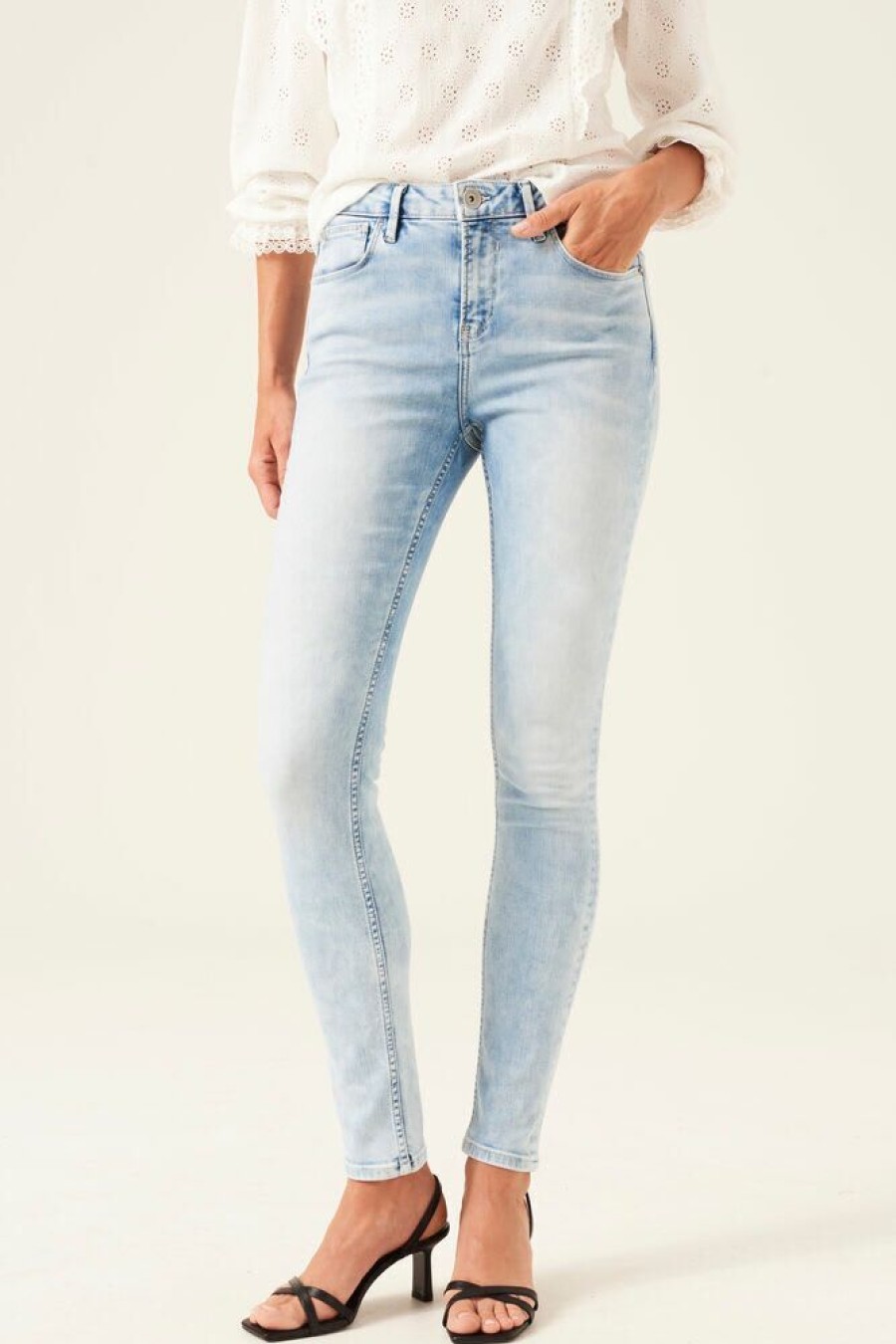 Femme garcia Pantalons | Jeans Celia Superslim - Taille Haute Bleu