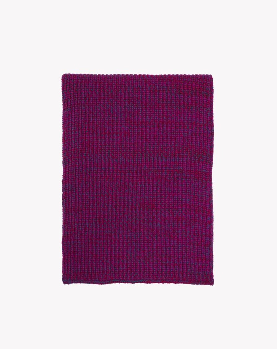 Femme eric bompard Echarpes & Foulards | Echarpe Mouline Tricolore 170 Cm X 30 Cm - Accessoires - Mouline Fuchsia Rose