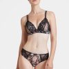 Femme aubade Soutien-Gorges | Soutien-Gorge Triangle Sans Armatures Magic Garden Noir