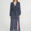 Femme claudie pierlot Robes & Jupes | Robe Longue A Motifs Fleuris Gris