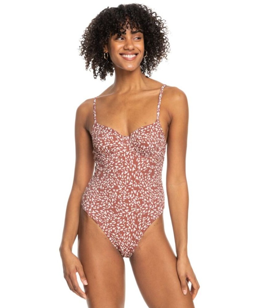 Femme roxy Maillots De Bain | Erjx103494-Cpq8 - Pt Rib Roxy Love The Muse One Marron