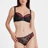 Femme aubade Soutien-Gorges | Soutien-Gorge Balconnet - Jusqu'Au Bonnet H A Fleur De Toi Rouge