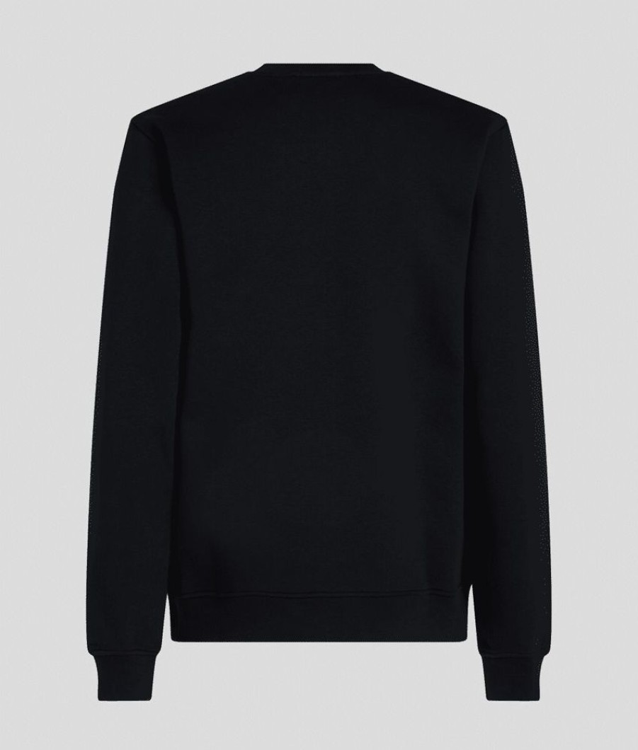 Homme karl lagerfeld Pulls & Gilets | Metallic Monogram Sweatshirt Noir