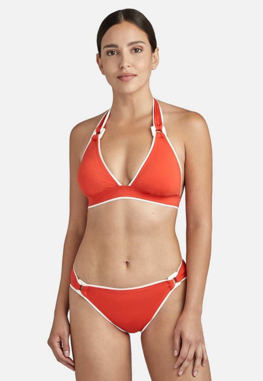 Femme aubade Culottes | Culotte De Bain Bresilienne La Baie Des Vagues Rouge