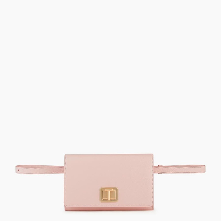 Femme le tanneur Pochettes | Sac Ceinture Eva En Cuir Grain Caviar Rose