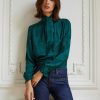 Femme figaret Chemises & Blouses | Chemise Agathe En Jacquard Vert