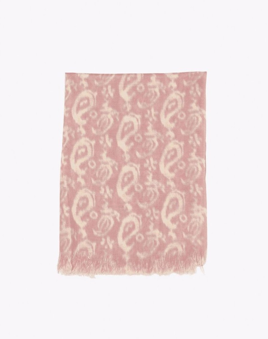 Femme eric bompard Echarpes & Foulards | Etole Joshua 180 X 85 Cm - Accessoires - Petale Rose