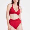 Femme aubade Culottes | Culotte De Maillot De Bain Taille Haute Ocean Cruise Rouge