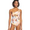 Femme roxy Maillots De Bain | Erjx103492-Cpq6 - Floraldelic One Piece Marron