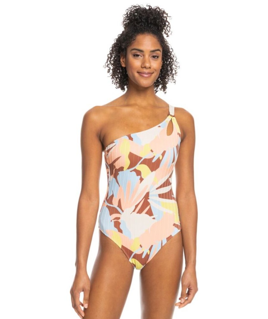 Femme roxy Maillots De Bain | Erjx103492-Cpq6 - Floraldelic One Piece Marron