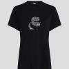 Femme karl lagerfeld T-Shirts | Boucle Karl Tshirt Noir