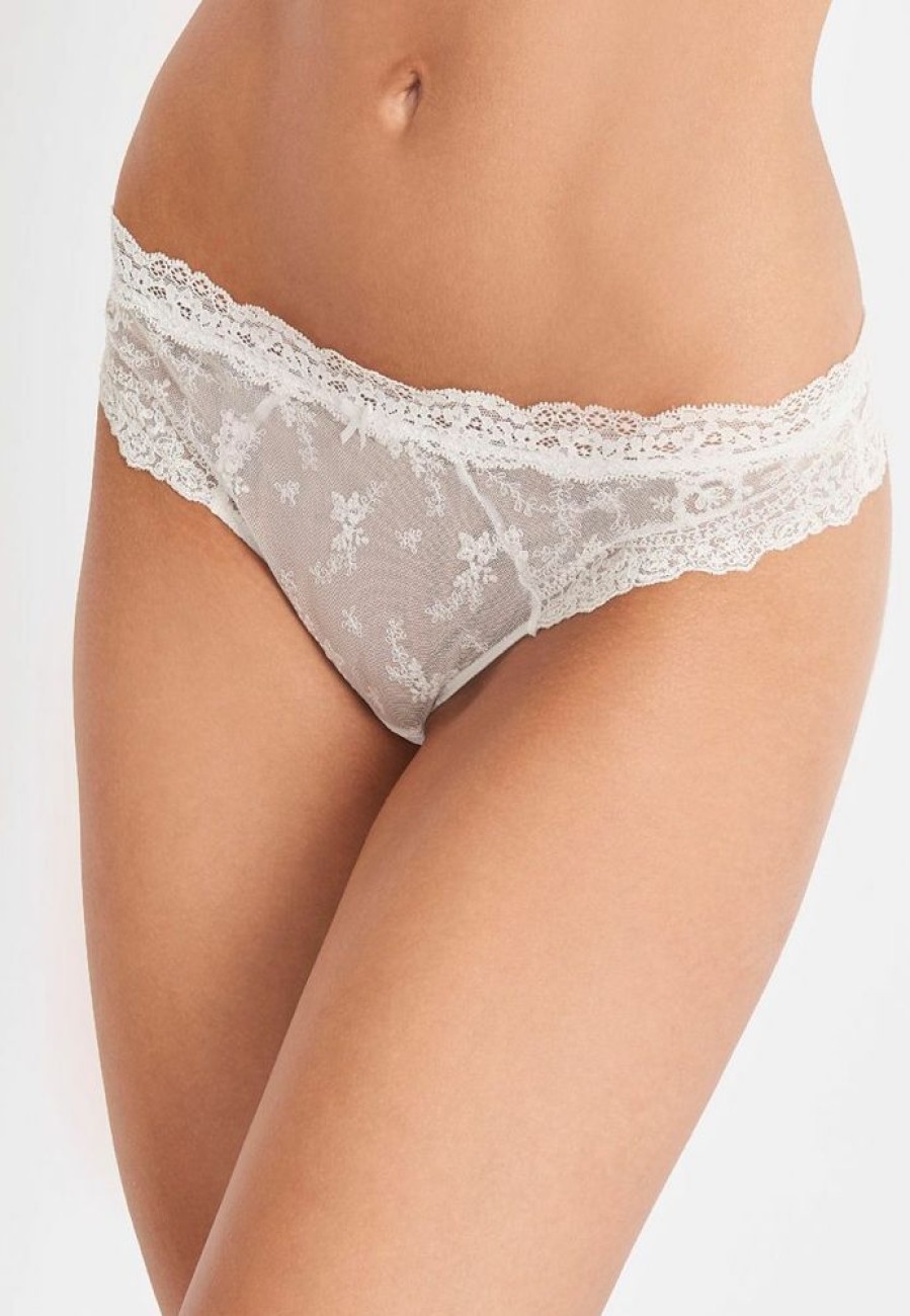 Femme aubade Culottes | Tanga Belle D'Ispahan Blanc