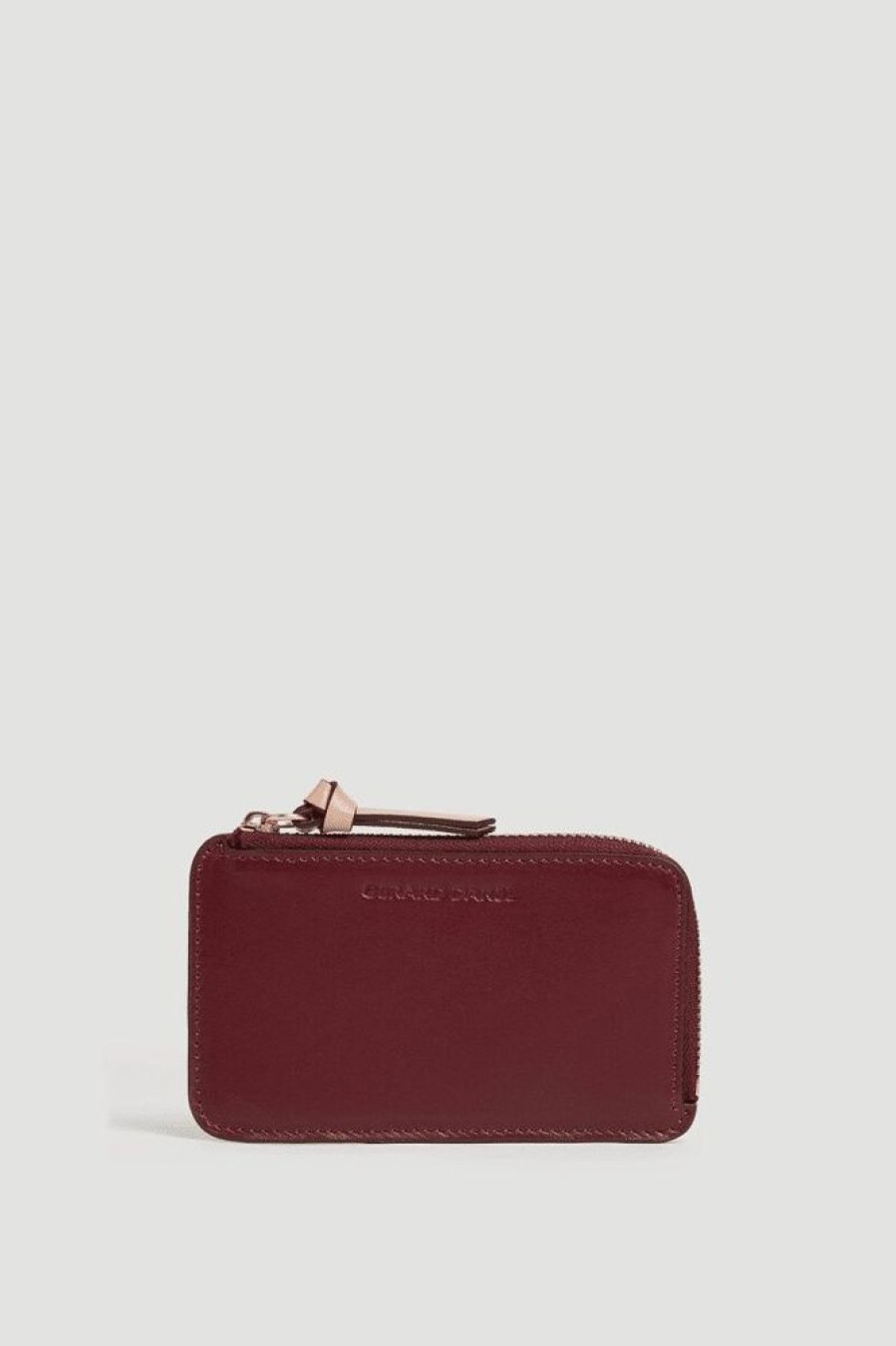 Femme gerard darel Porte Carte | Pm Tresor Cardholder En Cuir De Vachette Lisse Cardholder Rouge