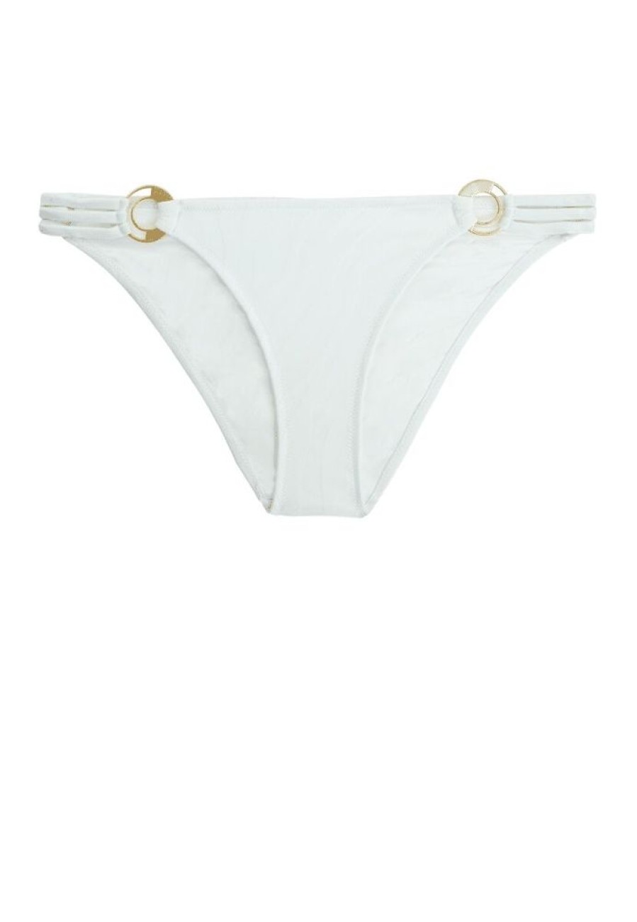 Femme aubade Maillots De Bain | Culotte De Maillot De Bain Mini-Coeur Coconut Sand Blanc