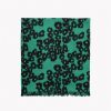 Femme eric bompard Echarpes & Foulards | Etole Imprime Ikat Leopard 180 Cm X 85 Cm - Accessoires - Peppermint Vert