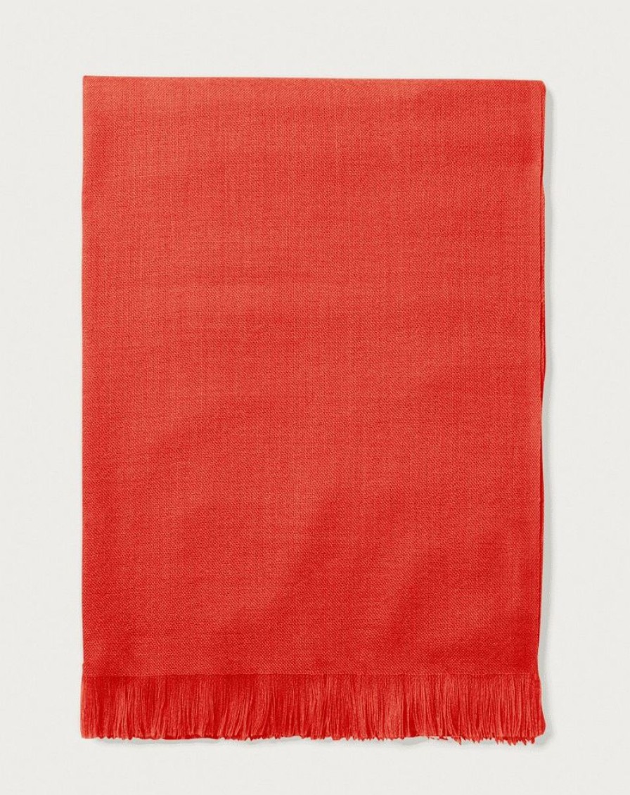 Femme eric bompard Echarpes & Foulards | Echarpe Voile De Cachemire 150 Cm X 55 Cm - Accessoires - Feu Rouge