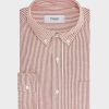 Homme figaret Chemises | Chemise Gabriel Rayee Terracotta Rouge