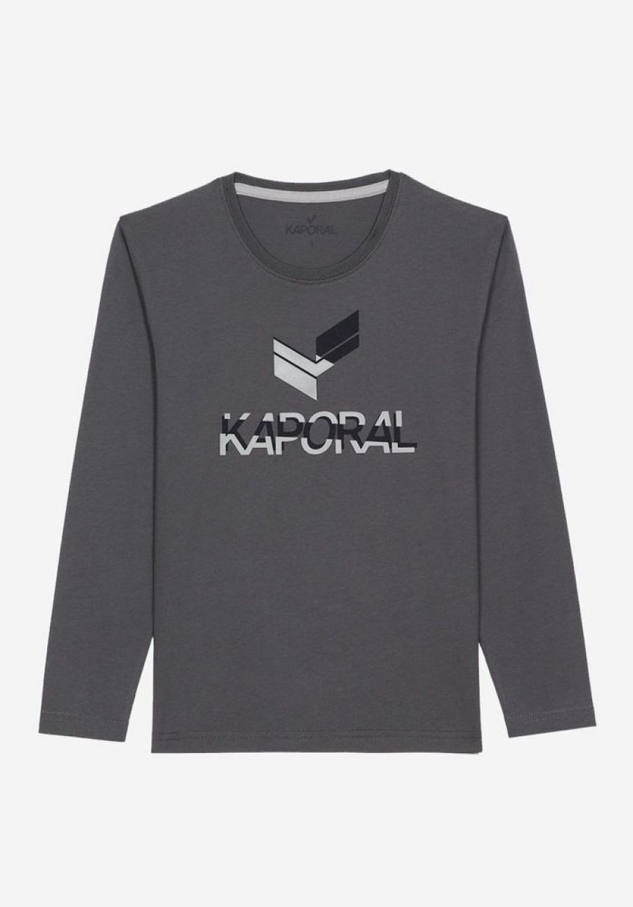 Enfant kaporal T-Shirts | T-Shirt Garcon En 100% Coton Gris