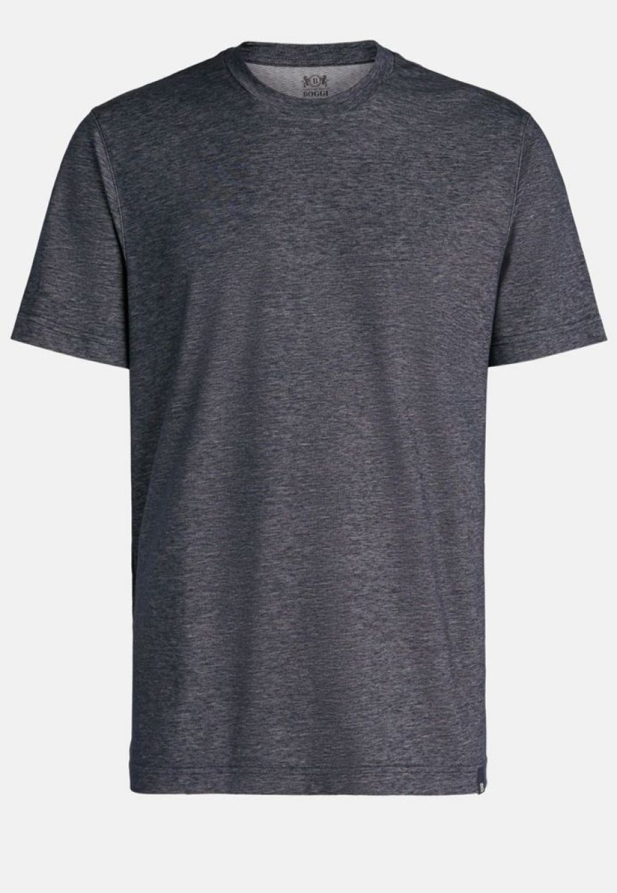 Homme boggi milano T-Shirts | T-Shirt En Coton Nylon Tencel Bleu