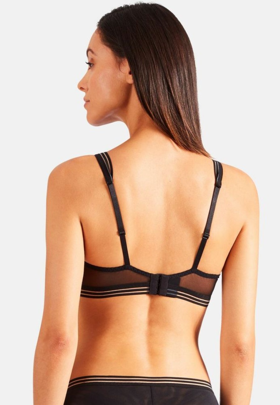 Femme aubade Soutien-Gorges | Soutien-Gorge Triangle Avec Armatures Jardin Ephemere Noir