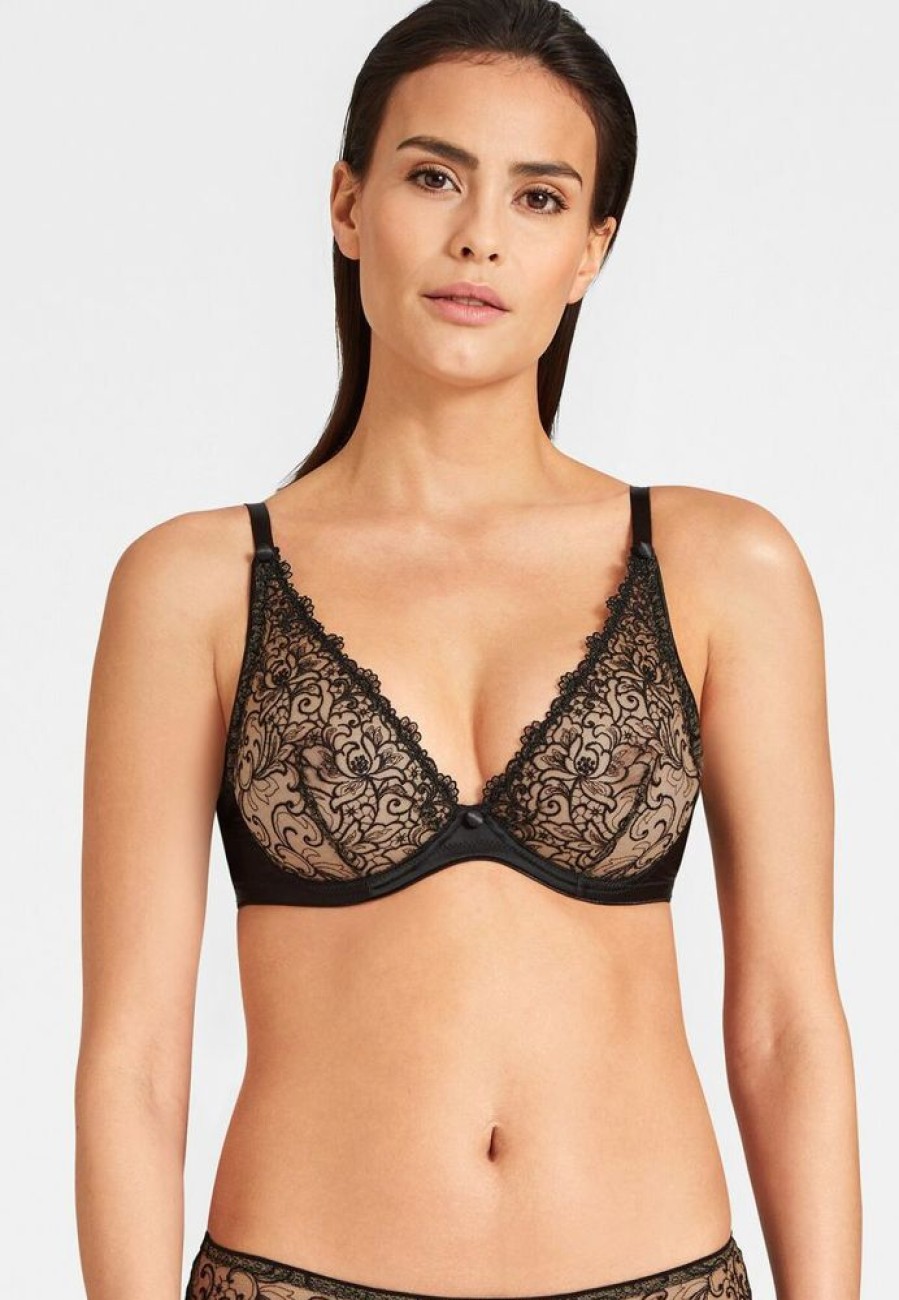 Femme aubade Soutien-Gorges | Soutien-Gorge Triangle Avec Armatures Karl Lagerfeld X Aubade Noir