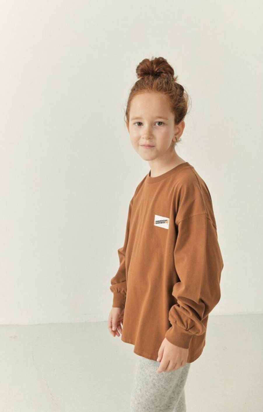 Enfant american vintage Tops & T-Shirts | T-Shirt Enfant Fizvalley Marron