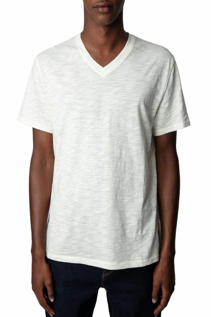 Homme zadig&voltaire T-Shirts | T-Shirt Stocky Flamme Blanc