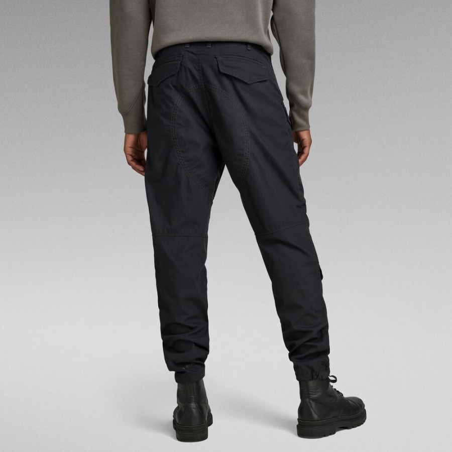 Homme g-star Pantalons | Pantalon Long Pocket Zip Decontracte Tapered Cargo Noir