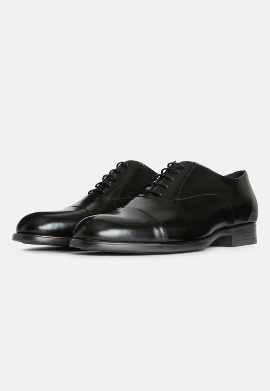 Homme boggi milano Chaussures De Ville | Leather Oxford Shoes Noir