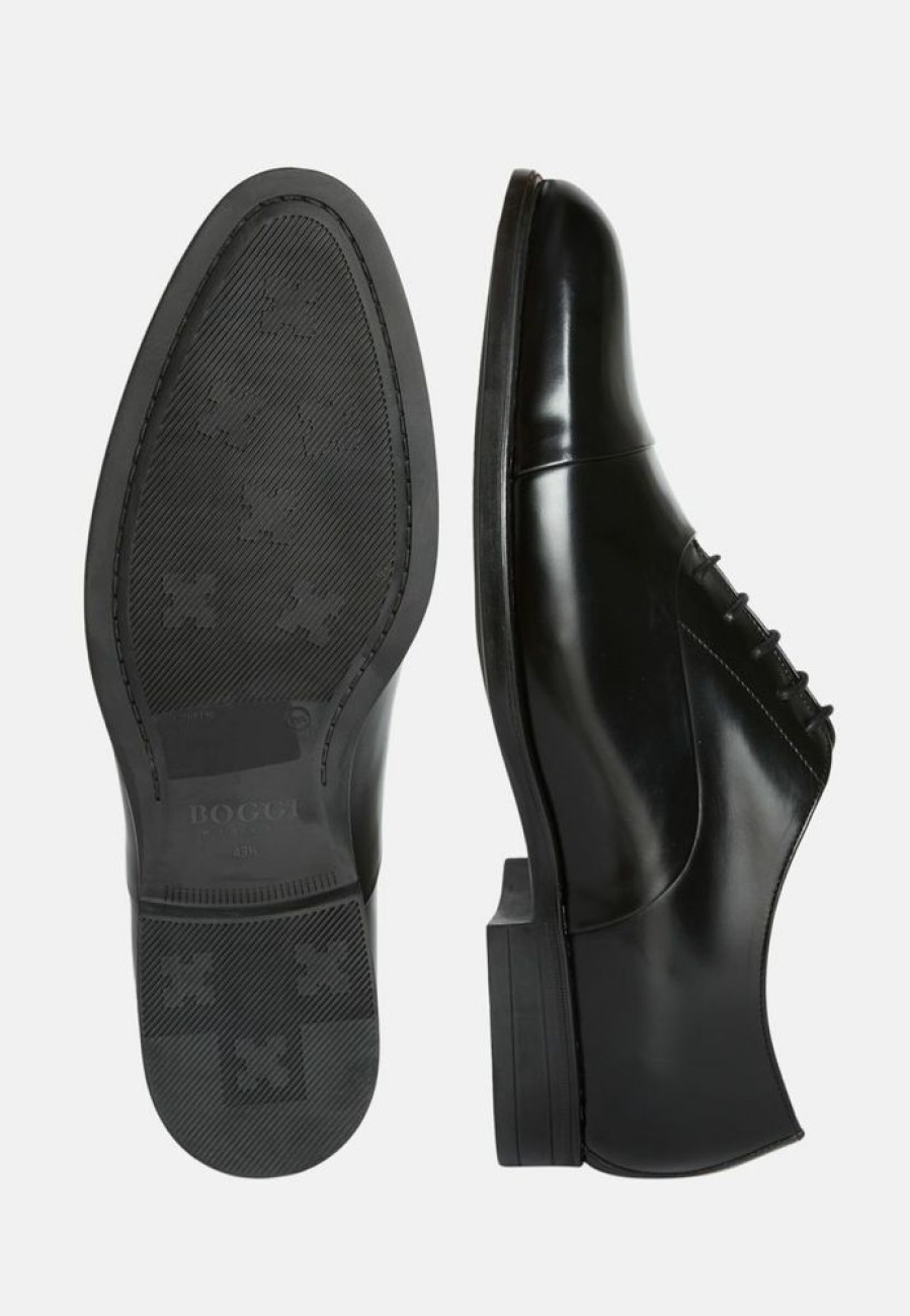 Homme boggi milano Chaussures De Ville | Leather Oxford Shoes Noir