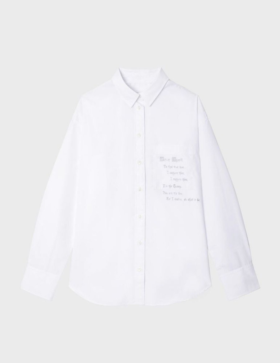 Femme figaret Chemises & Blouses | Chemise Charlotte He Broderie Love Spell Blanc