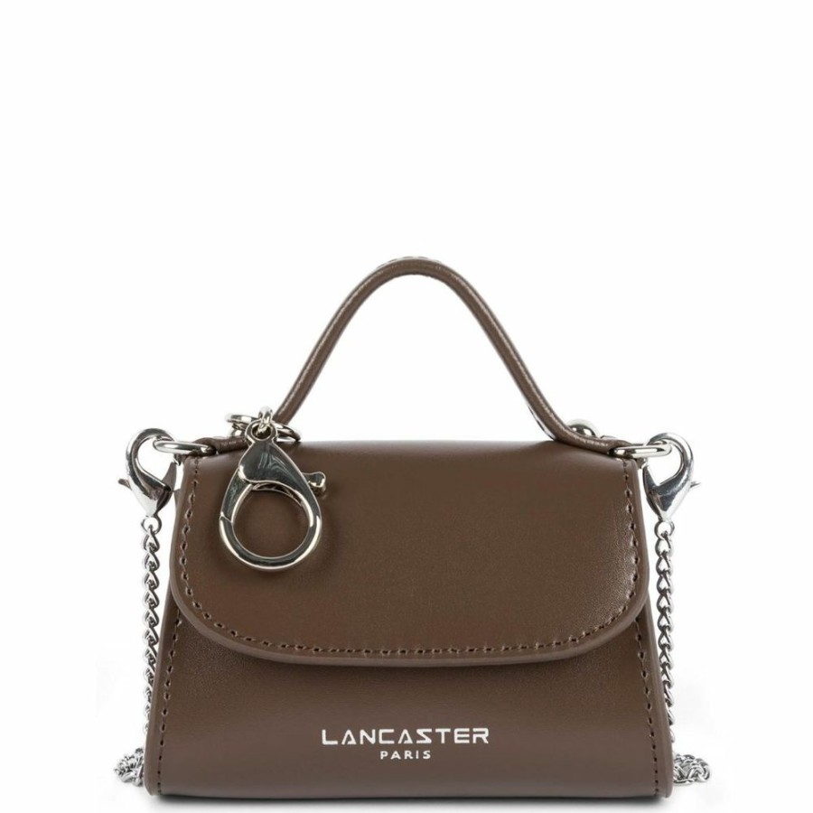 Femme lancaster Portefeuilles | Porte-Monnaie A Rabat Avec Pression Mini Suave Even Marron