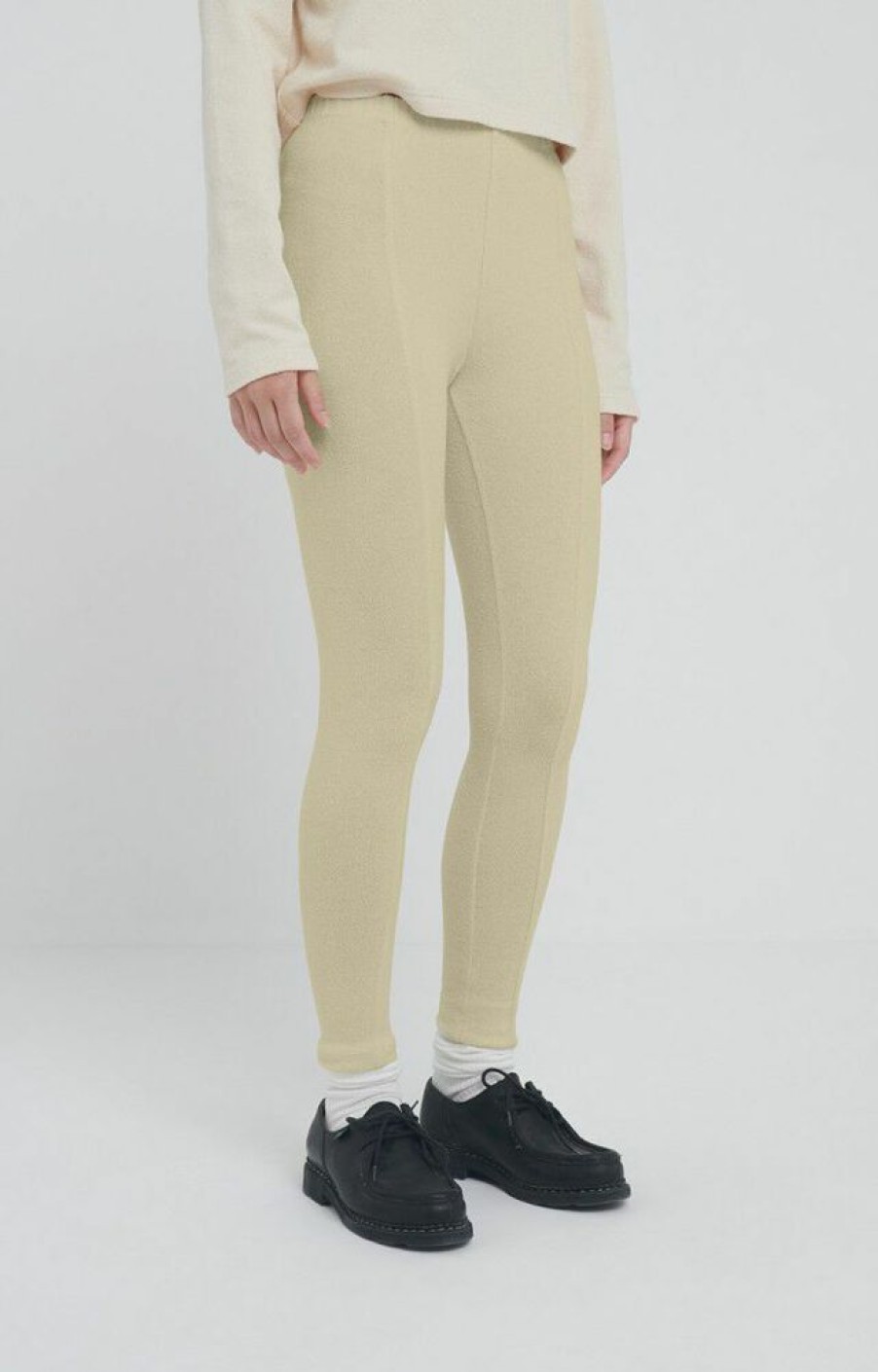 Femme american vintage Leggings | Legging Femme Noogy Beige