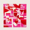 Femme eric bompard Echarpes & Foulards | Carre Imprime Patchwork Graphique 120 X 120 Cm - Accessoires - Candy Pop Rouge