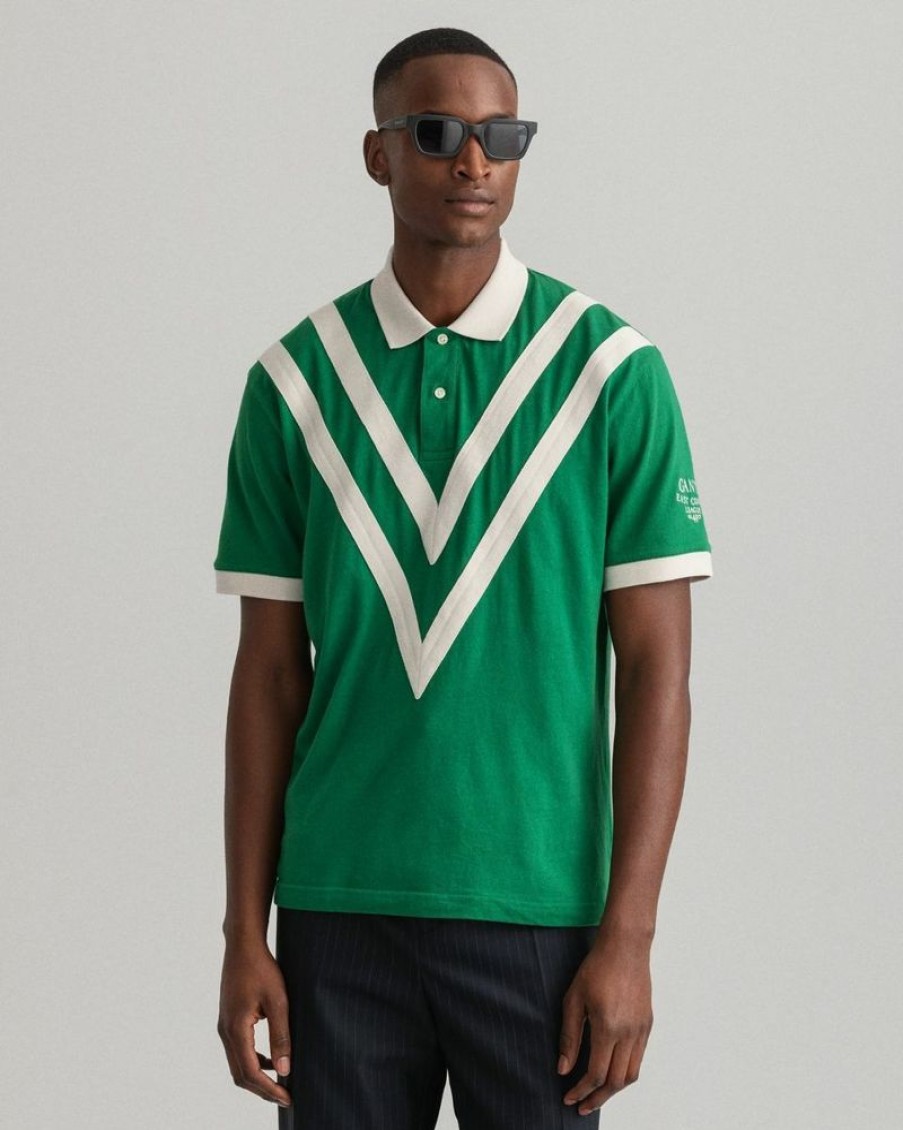 Homme gant T-Shirts | Rowing Jersey Polo Shirt Vert