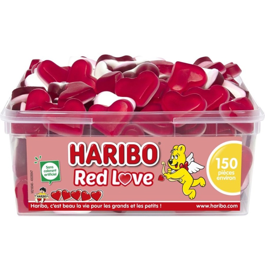 Epicerie haribo | Red Love Boite 150 Bonbons