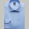 Homme boggi milano Chemises | Chemise Regular Fit En Coton Dobby Clair Bleu