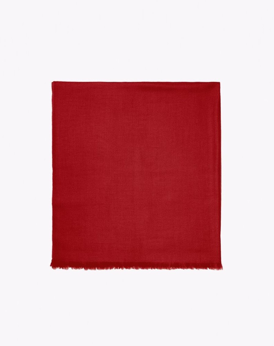 Femme eric bompard Echarpes & Foulards | Etole Geante Voile De Cachemire 250 Cm X 120 Cm - Accessoires - Nepal Rouge