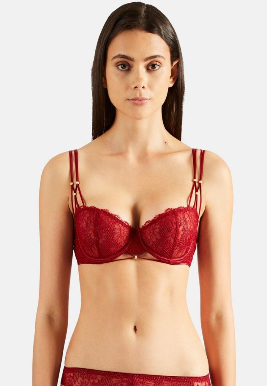 Femme aubade Soutien-Gorges | Soutien-Gorge Corbeille La Belle Etoile Rouge