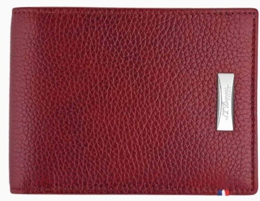 Homme s.t. dupont Petite Maroquinerie | Porte-Billets 6 Cartes De Credit Cuir Graine Bordeau Bordeaux