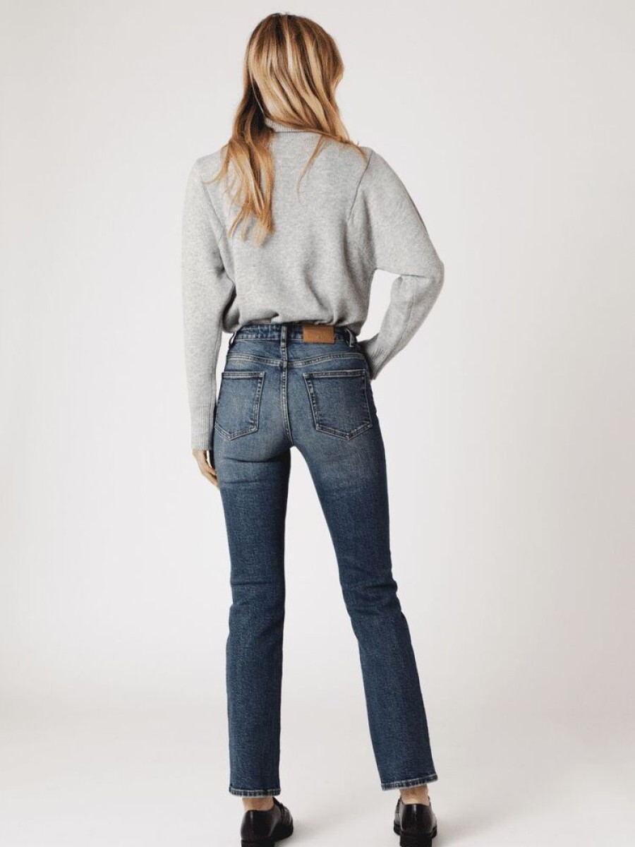 Femme berenice Pantalons | Jean Flare 5 Poches Bleu