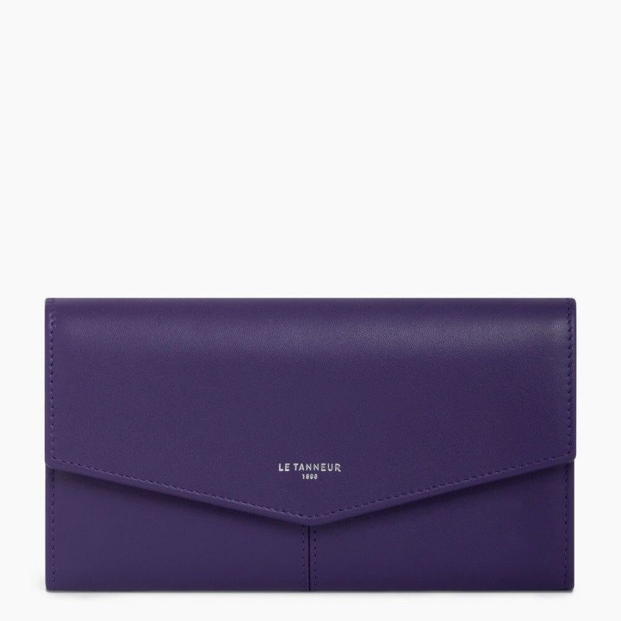 Femme le tanneur Portefeuilles | Compagnon Zippe Charlotte En Cuir Lisse Violet