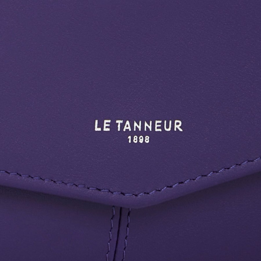 Femme le tanneur Portefeuilles | Compagnon Zippe Charlotte En Cuir Lisse Violet